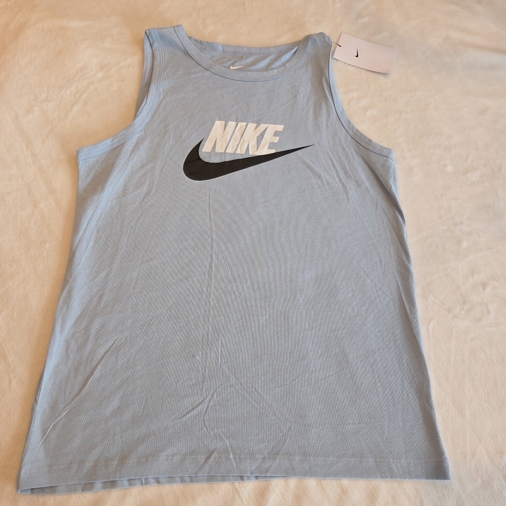 Nike Kids Sportswear Essential Tank Top Blue Size XL FV5325-440 New - Picture 2 of 9